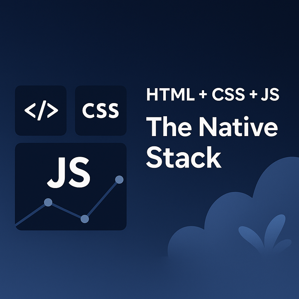 HTML, CSS and JavaScript icons on a fast-loading page